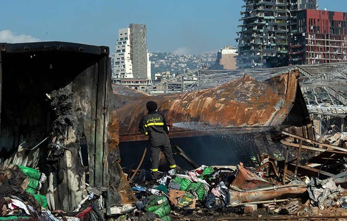 The blast, and subsequent shockwaves, devastated large parts of Beirut. © UN Photo/Pasqual Gorriz