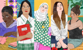 What does gender inequality look like? These five girls can tell you. Illustration by Bodil Jane for UNFPA.