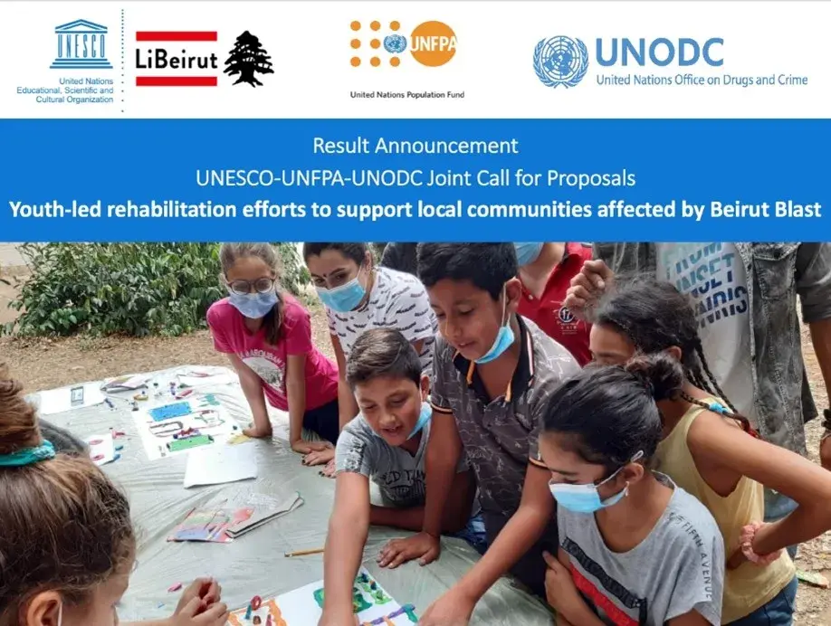 UNFPA, UNESCO and UNODC Joint Call for Proposals on Youth-led rehabilitation efforts to support local communities affected by the Beirut blast