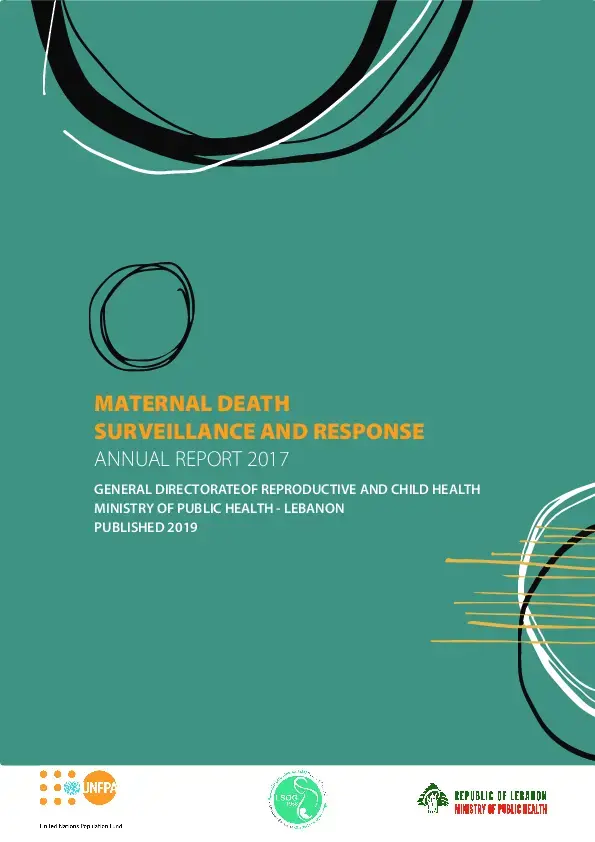 Maternal Death Surveillance and Response: Annual Report 2017